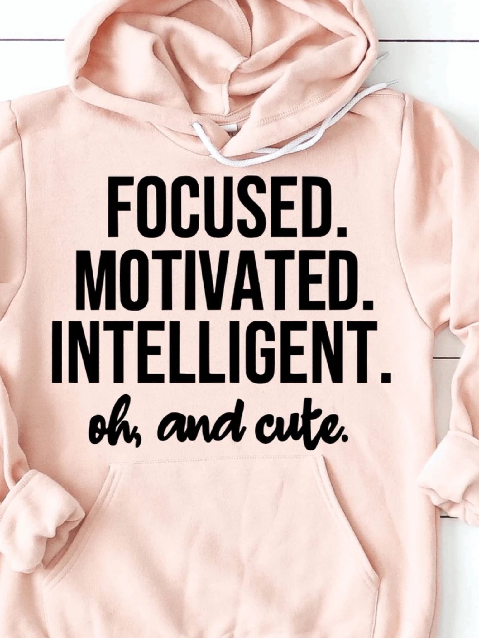 Focused. Motivated. Intelligent. Oh And Cute Graphic T-Graphic T-Stay Foxy Boutique, Florissant, Missouri