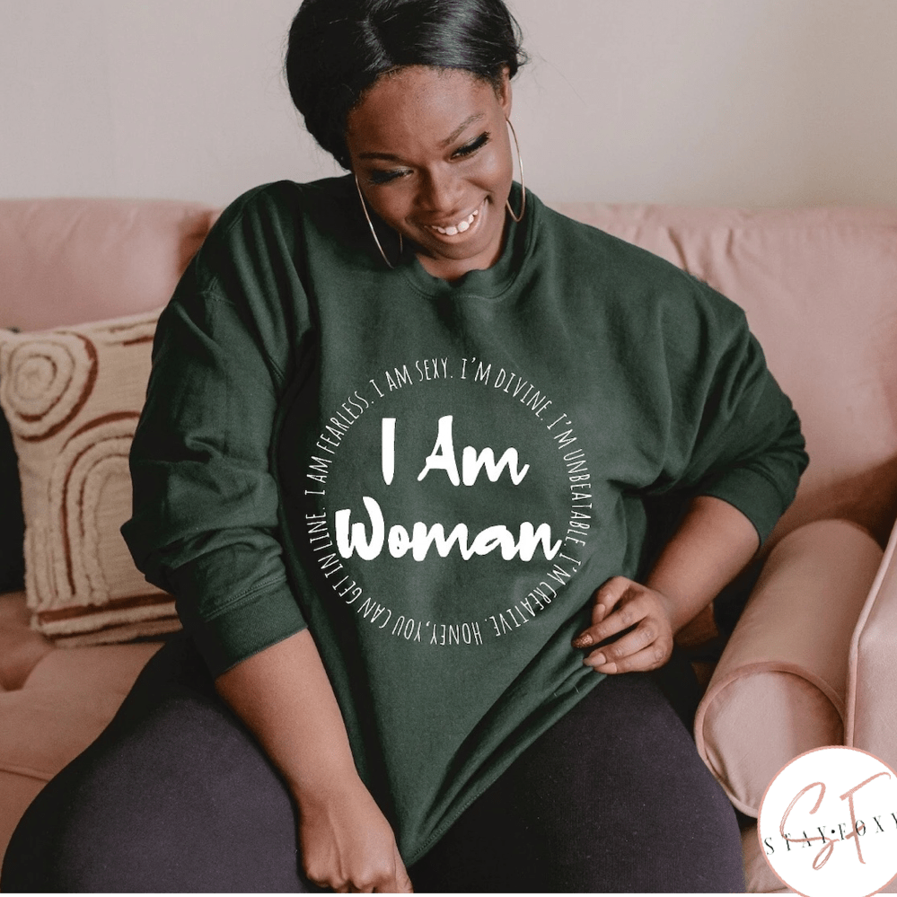 I Am Woman Graphic T #322-Graphic T-Stay Foxy Boutique, Florissant, Missouri