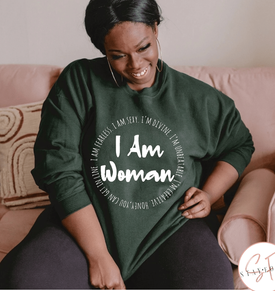 I Am Woman Graphic T #322-Graphic T-Stay Foxy Boutique, Florissant, Missouri
