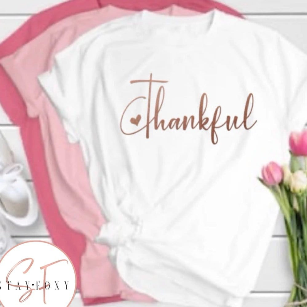 Thankful Graphic T-Graphic T-Stay Foxy Boutique, Florissant, Missouri
