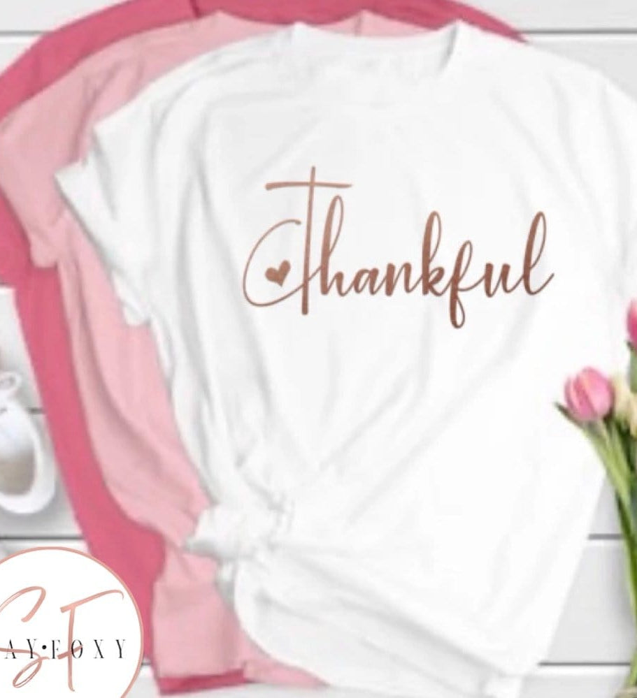 Thankful Graphic T-Graphic T-Stay Foxy Boutique, Florissant, Missouri