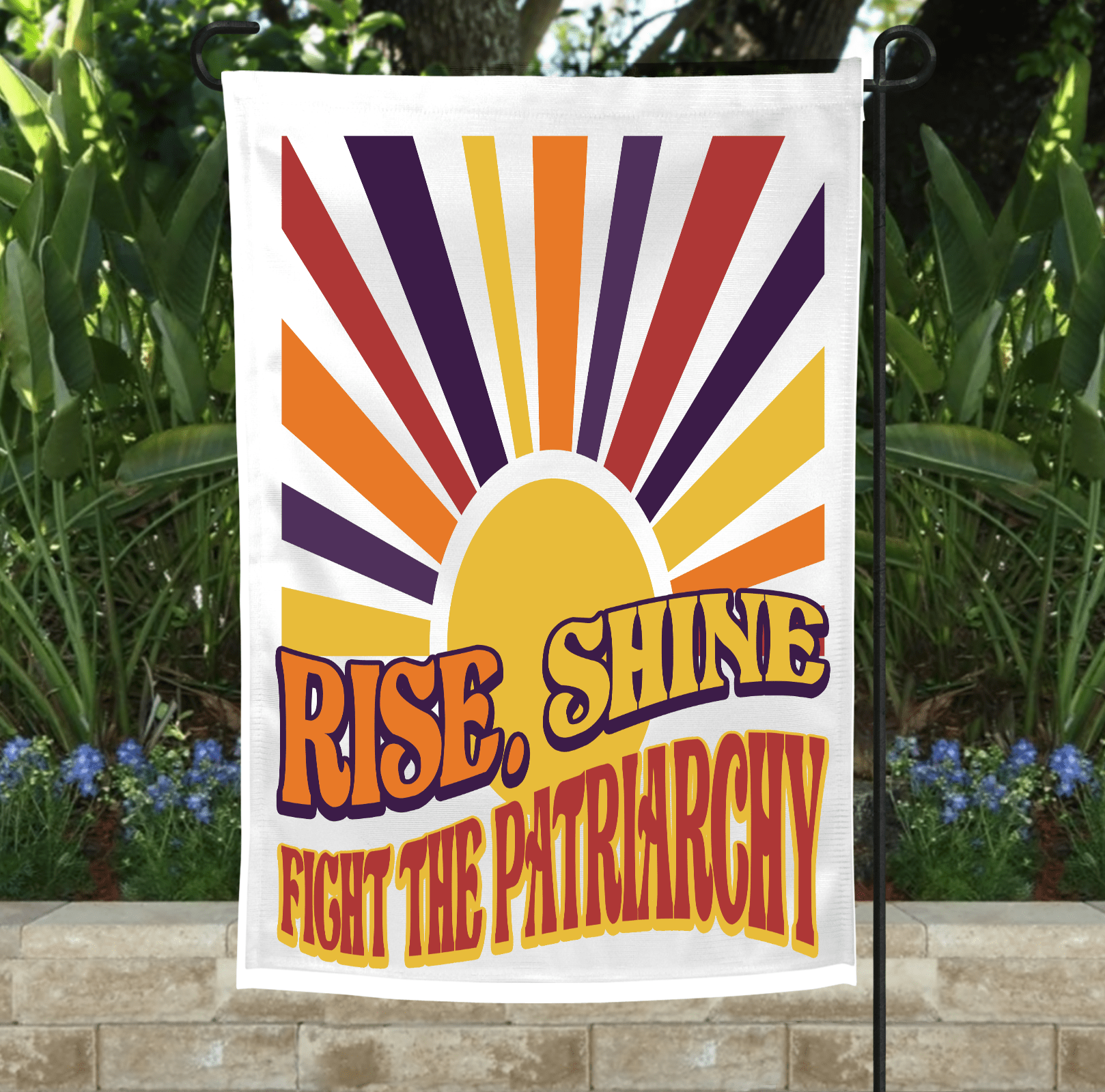 Rise and Shine Garden Flag-Stay Foxy Boutique, Florissant, Missouri