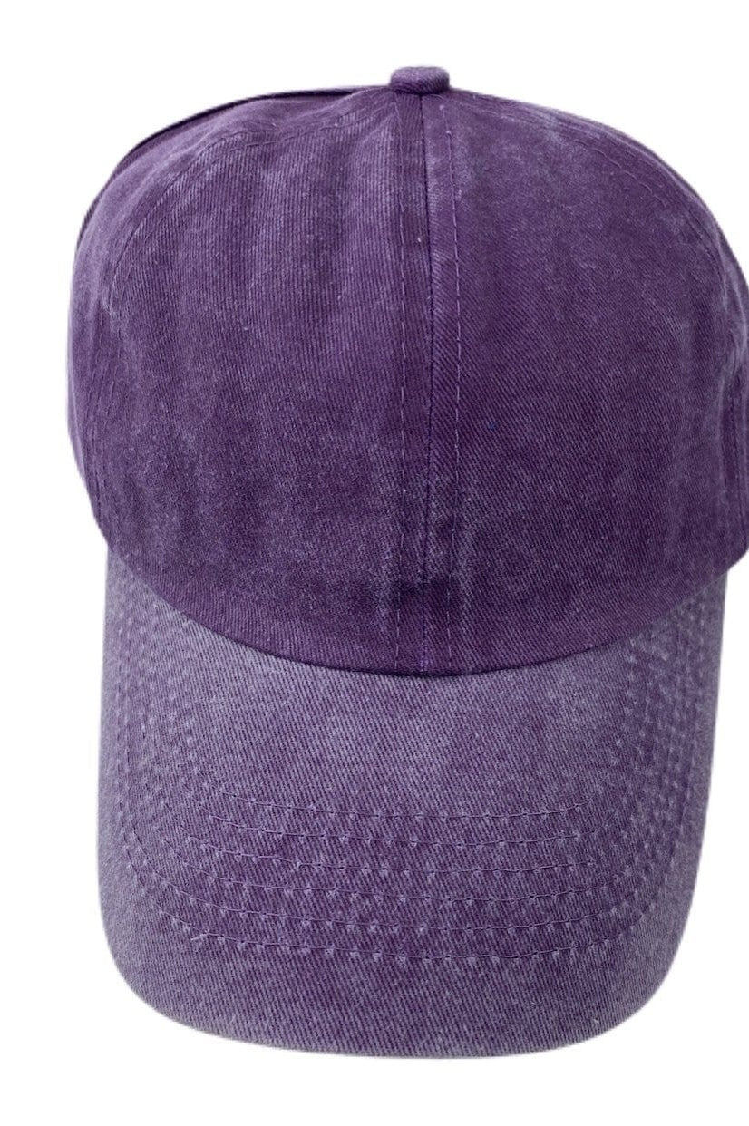 Distressed Backless Hat for Full Hair with Adjustable back-Hat-Stay Foxy Boutique, Florissant, Missouri