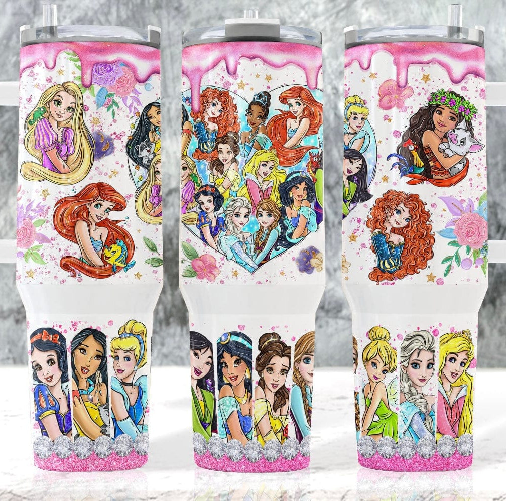 Princess Heart 40 oz Tumbler-Stay Foxy Boutique, Florissant, Missouri
