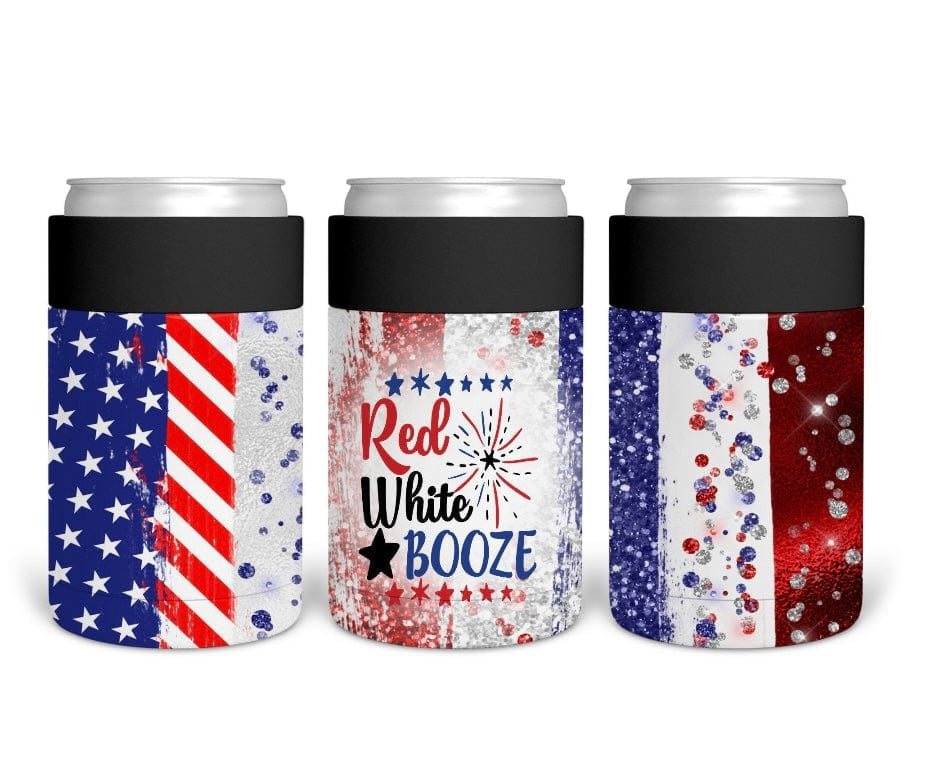 Red White and Booze CAN COOLER-Stay Foxy Boutique, Florissant, Missouri