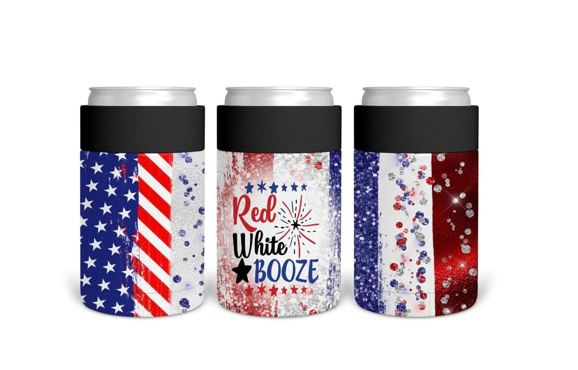 Red White and Booze CAN COOLER-Stay Foxy Boutique, Florissant, Missouri