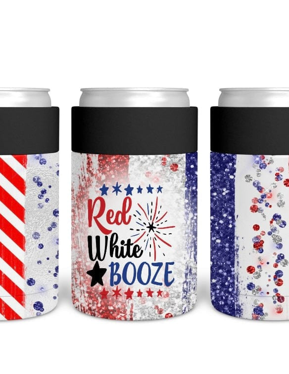 Red White and Booze CAN COOLER-Stay Foxy Boutique, Florissant, Missouri