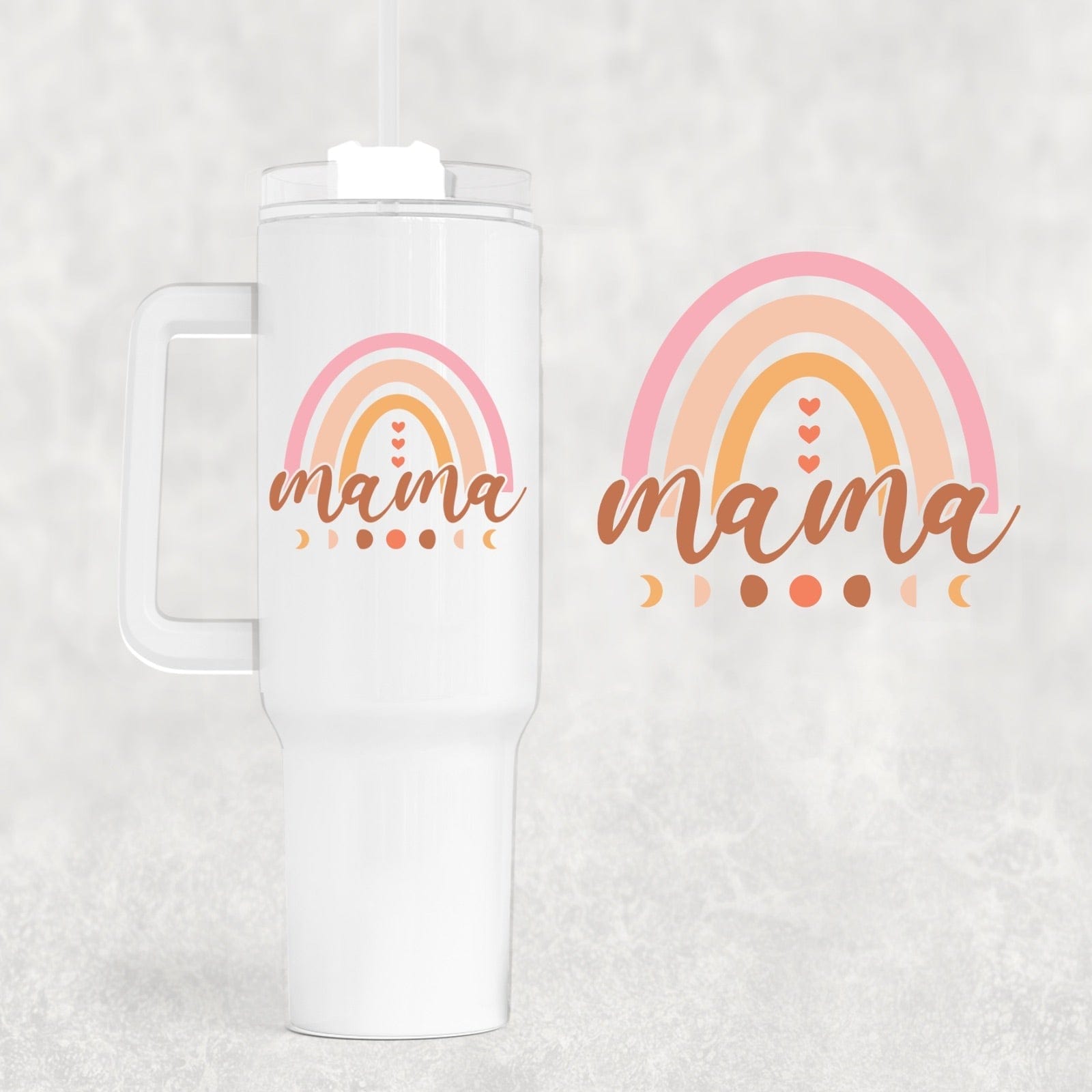 Mama Rainbow 40 oz Tumbler-Stay Foxy Boutique, Florissant, Missouri