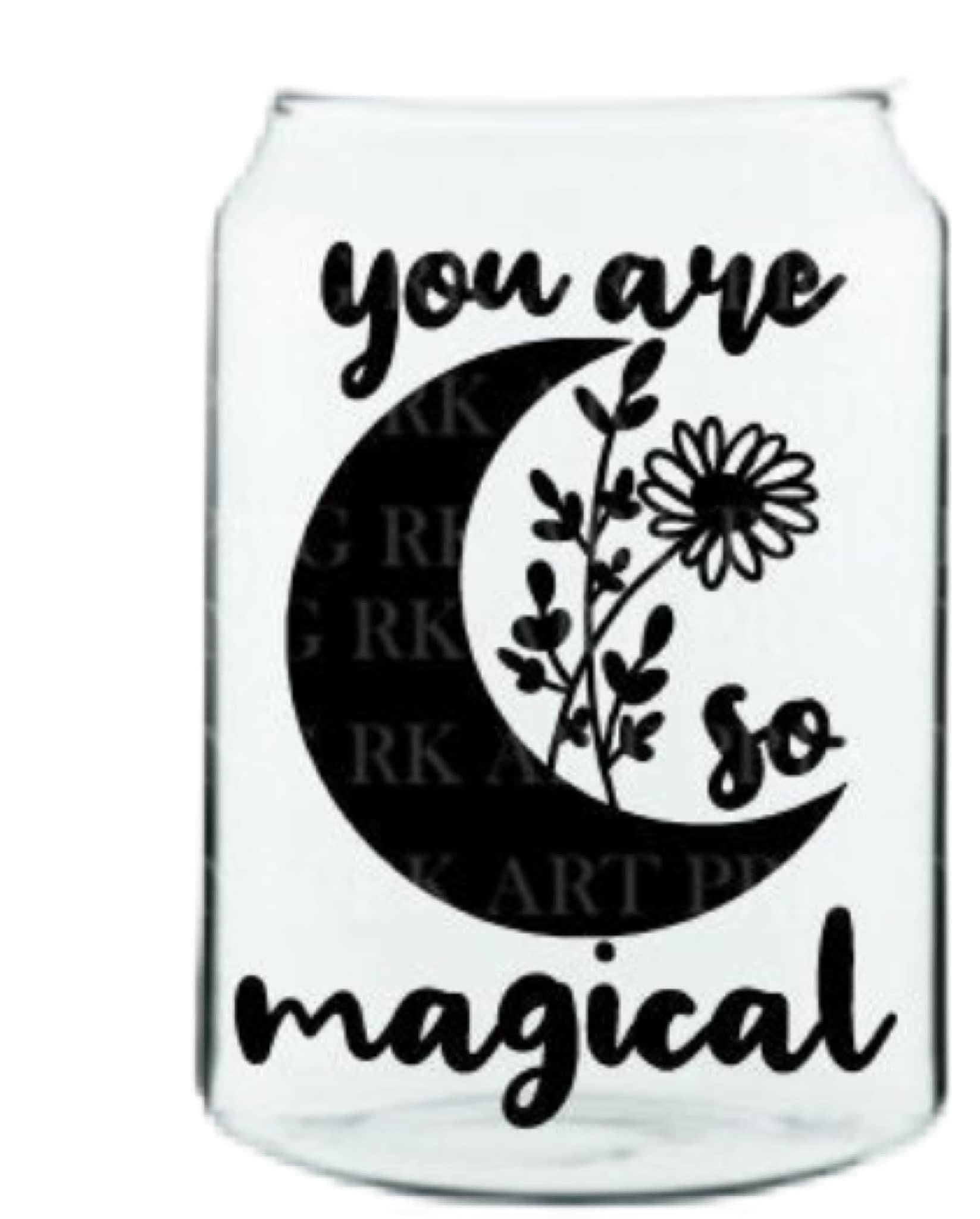You Are Magical Glass Cup with clear straw and bamboo lid-Stay Foxy Boutique, Florissant, Missouri