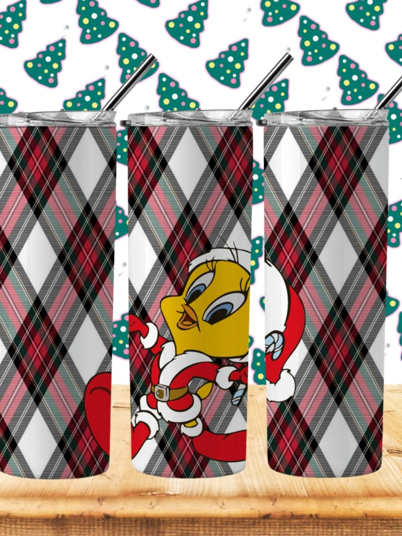 Plaid Tweetie Tumbler-Stay Foxy Boutique, Florissant, Missouri