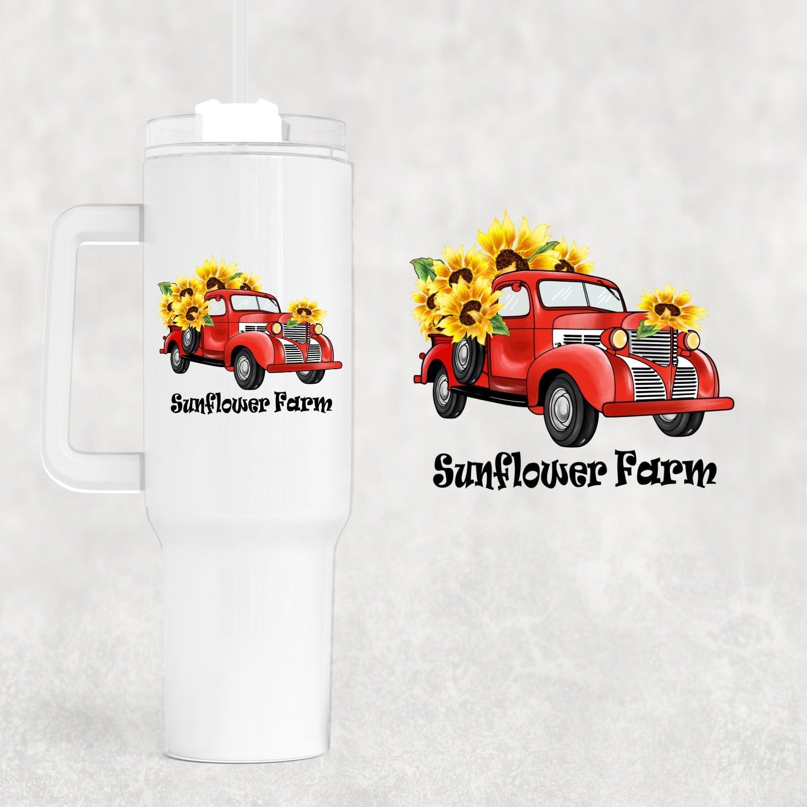 Sunflower Farm 40 oz Tumbler-Stay Foxy Boutique, Florissant, Missouri