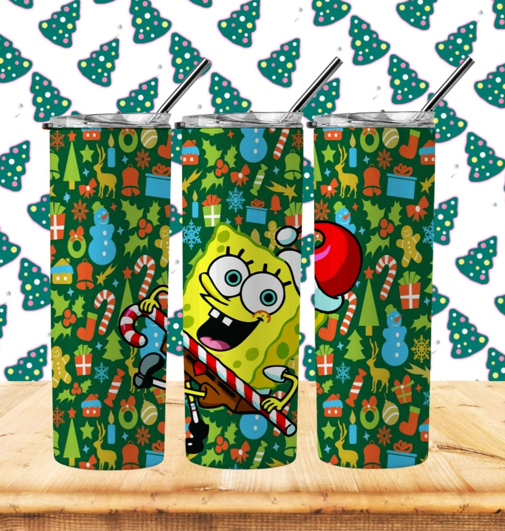 Christmas Sponge Tumbler-Stay Foxy Boutique, Florissant, Missouri