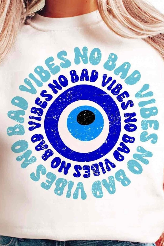 No Bad Vibes Graphic T-Graphic T-Stay Foxy Boutique, Florissant, Missouri