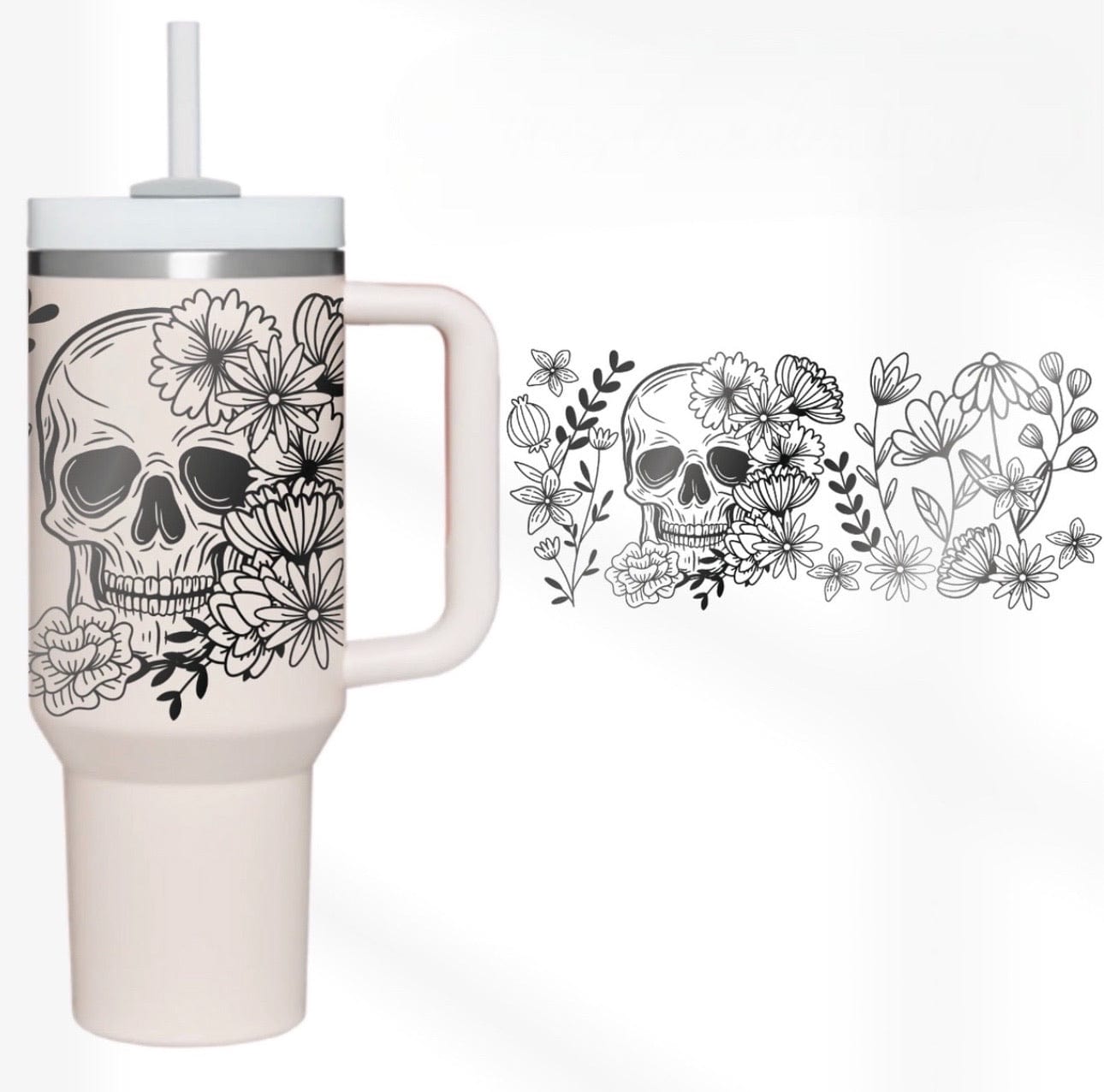 Skull 40 oz Tumbler-Stay Foxy Boutique, Florissant, Missouri