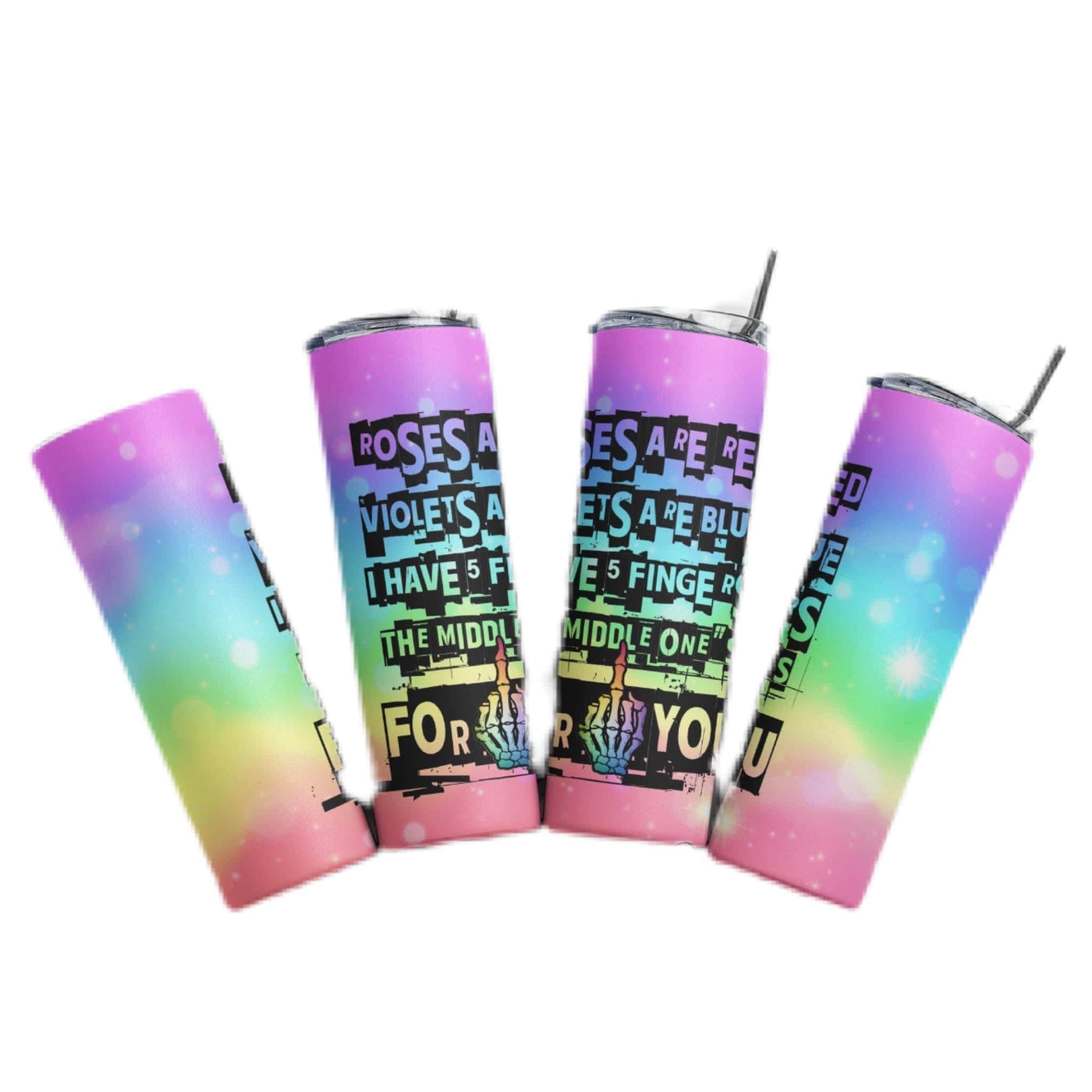 Roses Are Red Tumbler-Drinkware-Stay Foxy Boutique, Florissant, Missouri