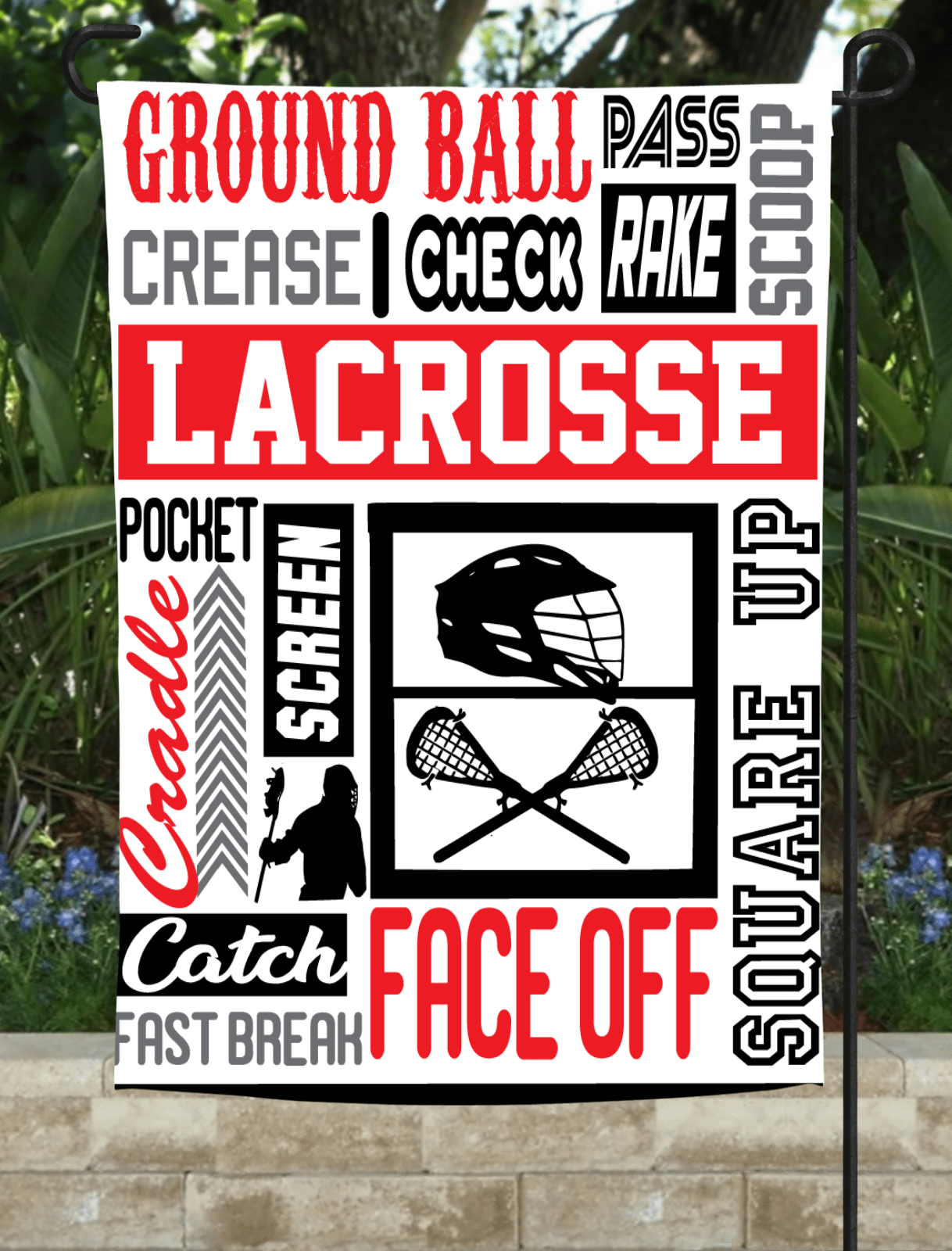Lacrosse Garden Flag-Stay Foxy Boutique, Florissant, Missouri