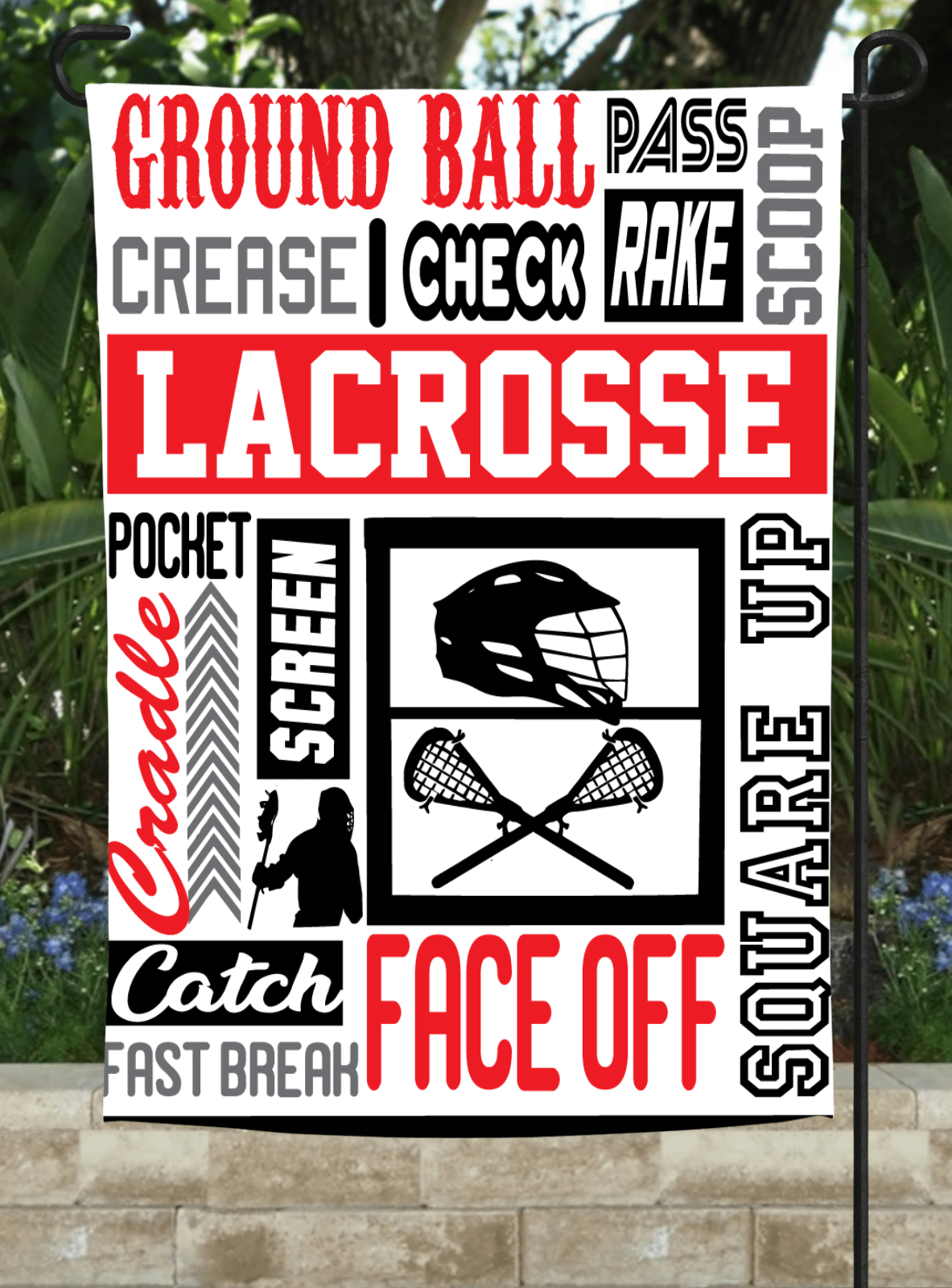 Lacrosse Garden Flag-Stay Foxy Boutique, Florissant, Missouri