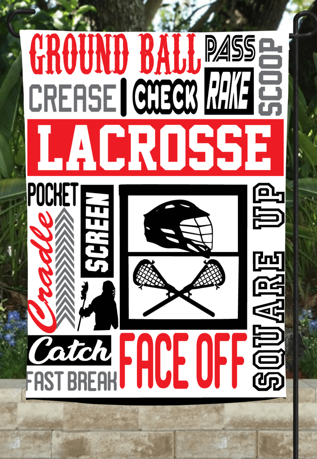 Lacrosse Garden Flag-Stay Foxy Boutique, Florissant, Missouri