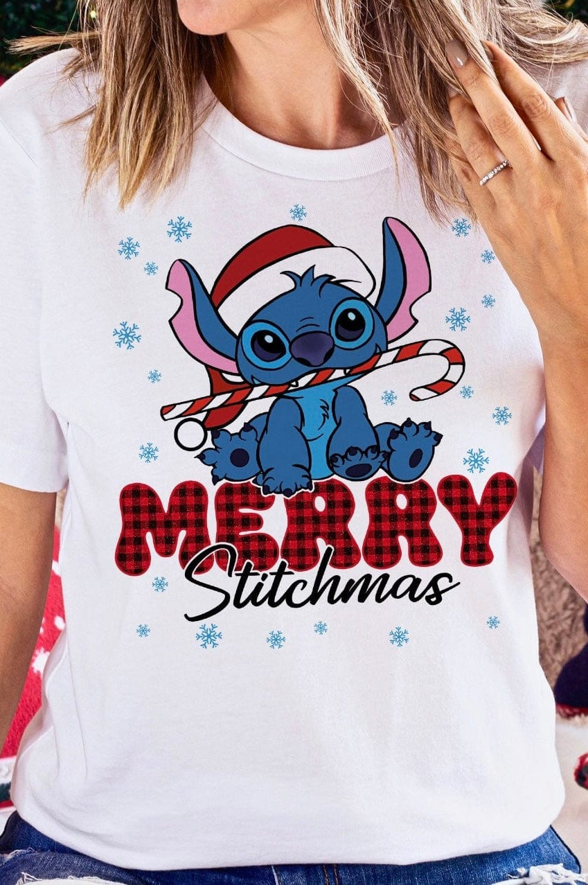 Merry Stitchmas Graphic T-Graphic T-Stay Foxy Boutique, Florissant, Missouri