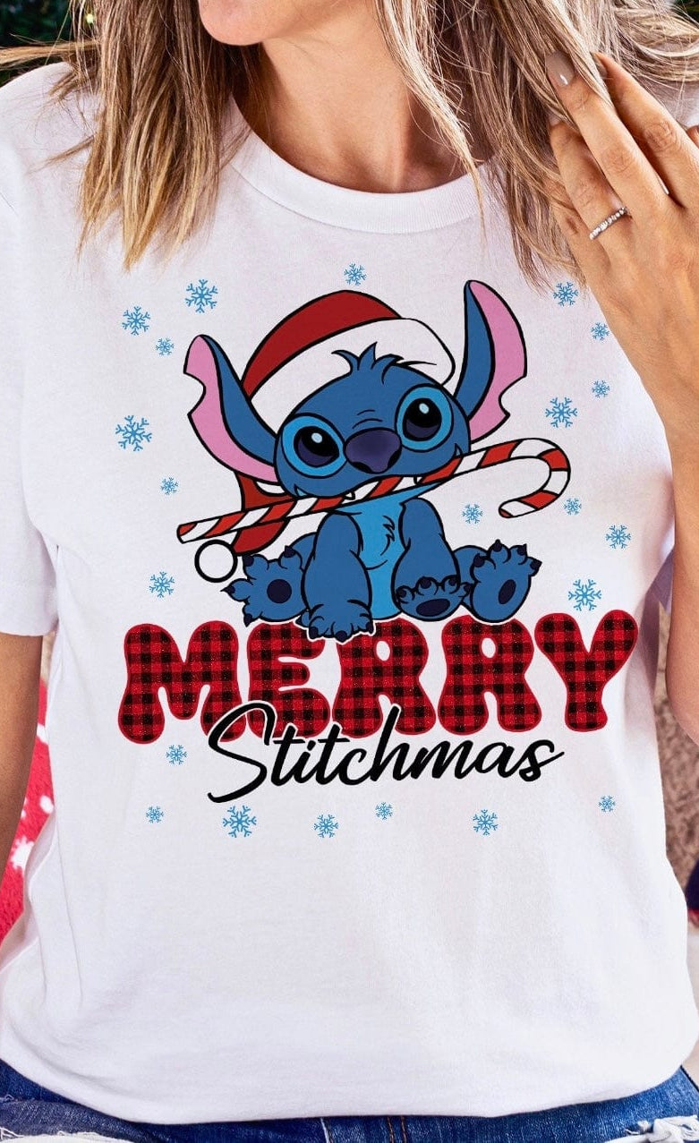 Merry Stitchmas Graphic T-Graphic T-Stay Foxy Boutique, Florissant, Missouri