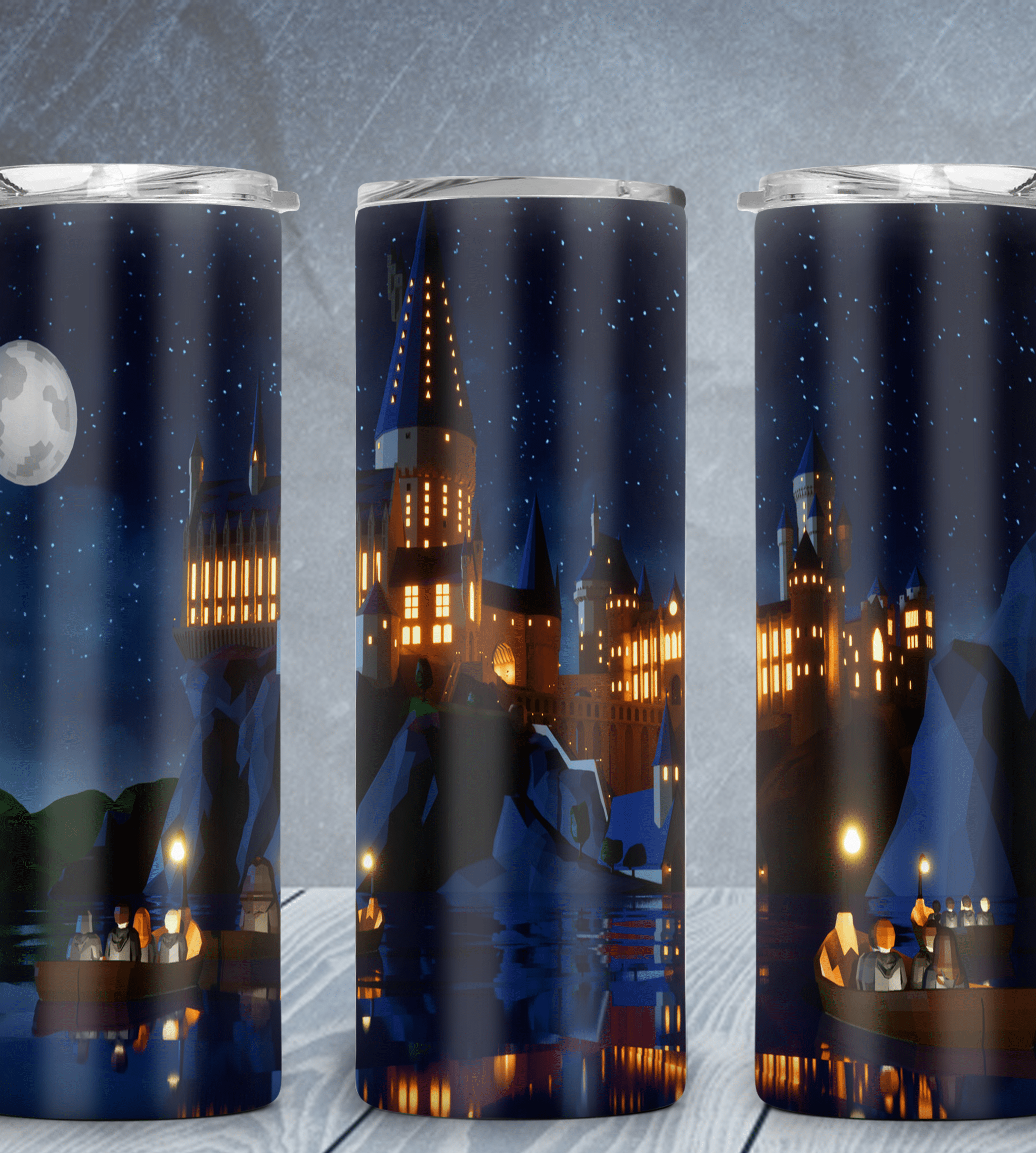 Moonlight Castle Tumbler-Drinkware-Stay Foxy Boutique, Florissant, Missouri