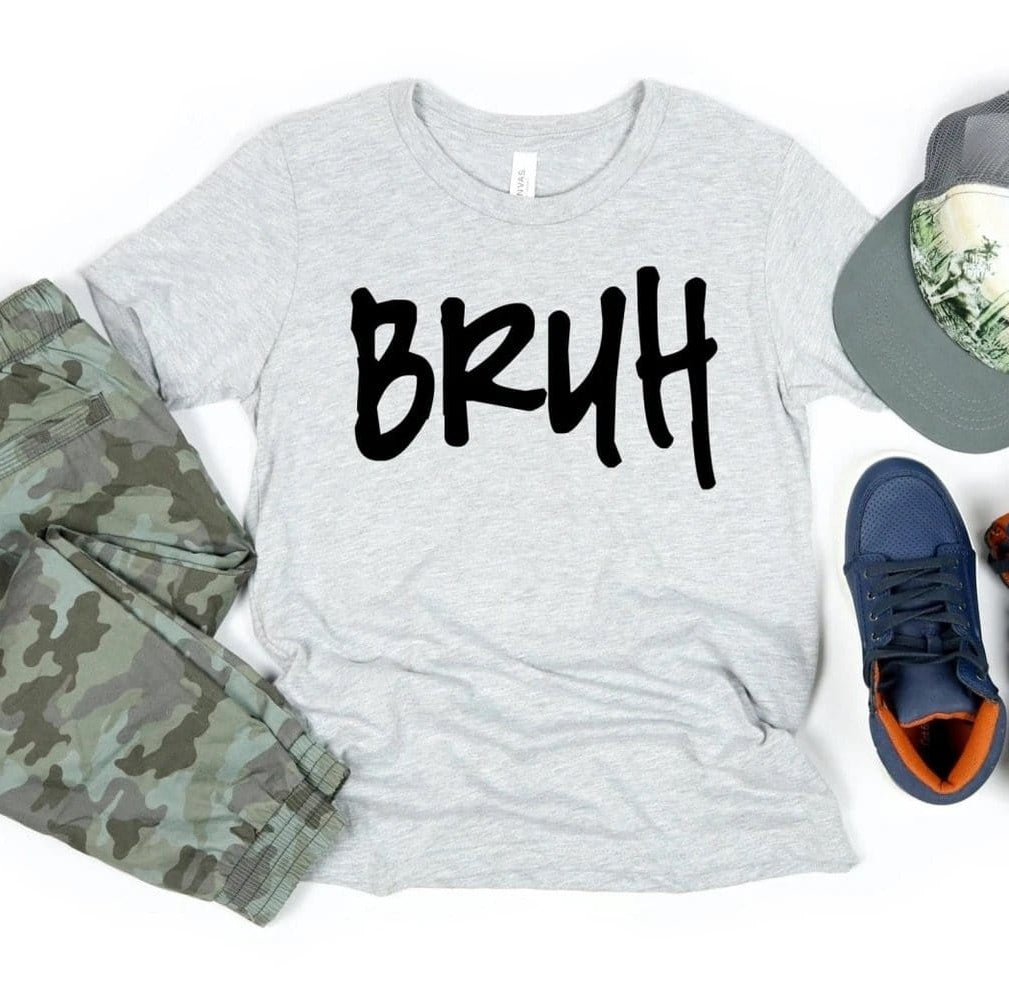 Bruh Toddler and Kid Graphic T-Graphic T-Stay Foxy Boutique, Florissant, Missouri
