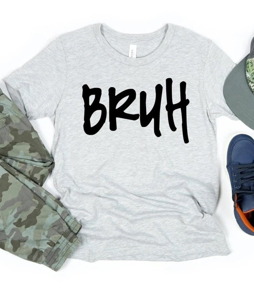 Bruh Toddler and Kid Graphic T-Graphic T-Stay Foxy Boutique, Florissant, Missouri