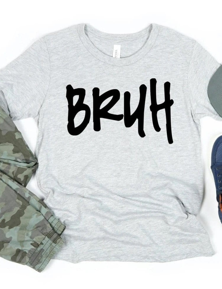 Bruh Toddler and Kid Graphic T-Graphic T-Stay Foxy Boutique, Florissant, Missouri