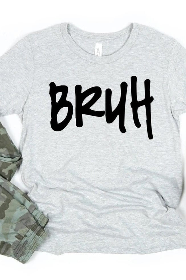 Bruh Toddler and Kid Graphic T-Graphic T-Stay Foxy Boutique, Florissant, Missouri