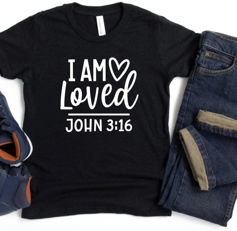 I am Loved Toddler and Kid Graphic T-Graphic T-Stay Foxy Boutique, Florissant, Missouri