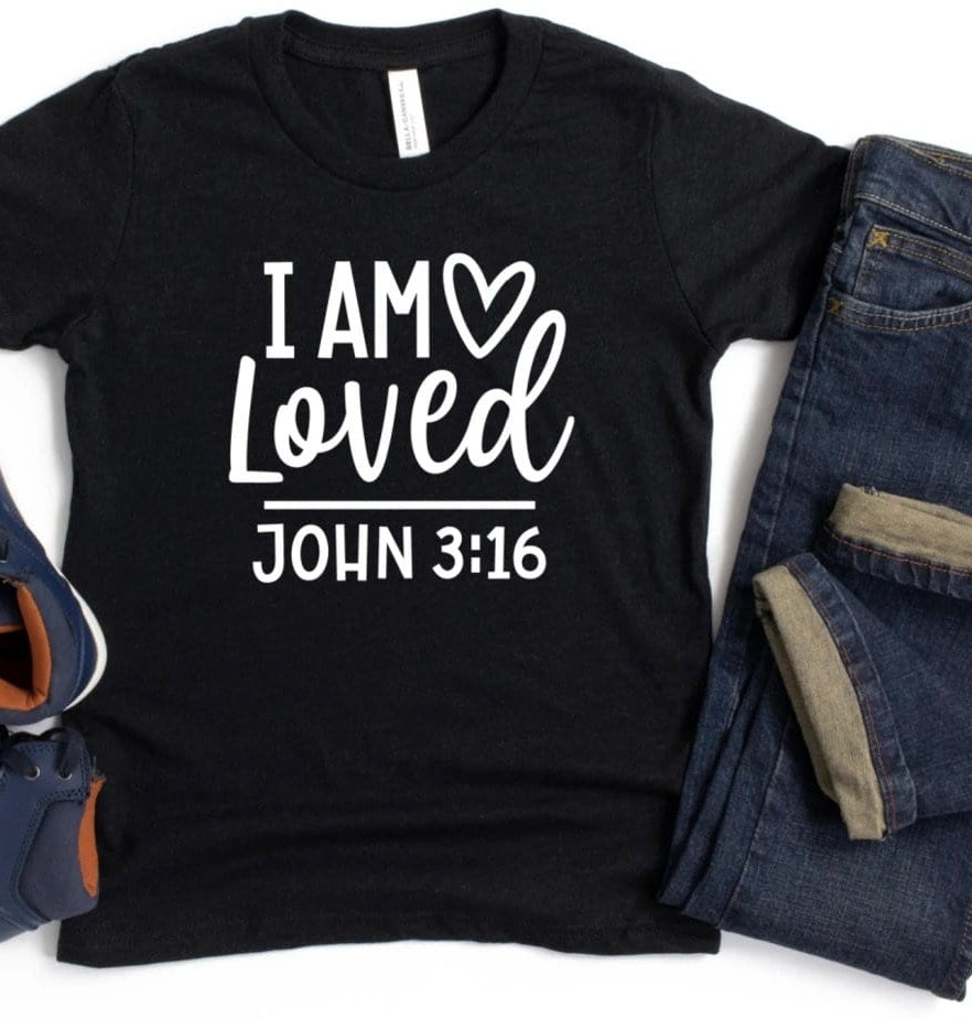 I am Loved Toddler and Kid Graphic T-Graphic T-Stay Foxy Boutique, Florissant, Missouri