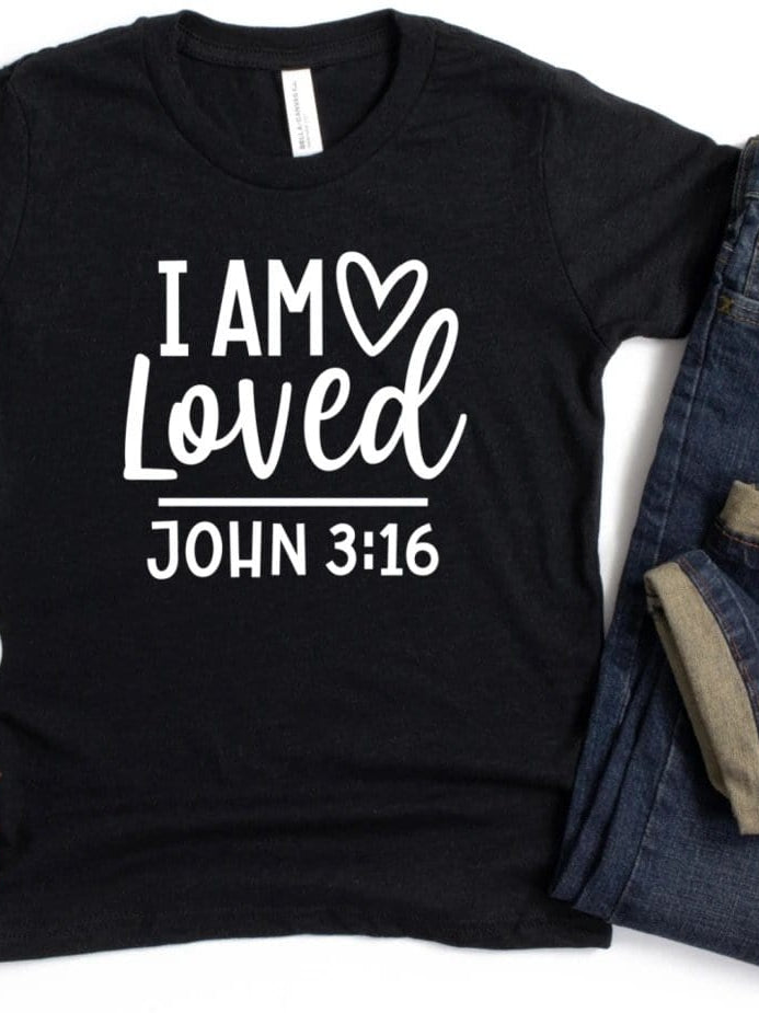 I am Loved Toddler and Kid Graphic T-Graphic T-Stay Foxy Boutique, Florissant, Missouri