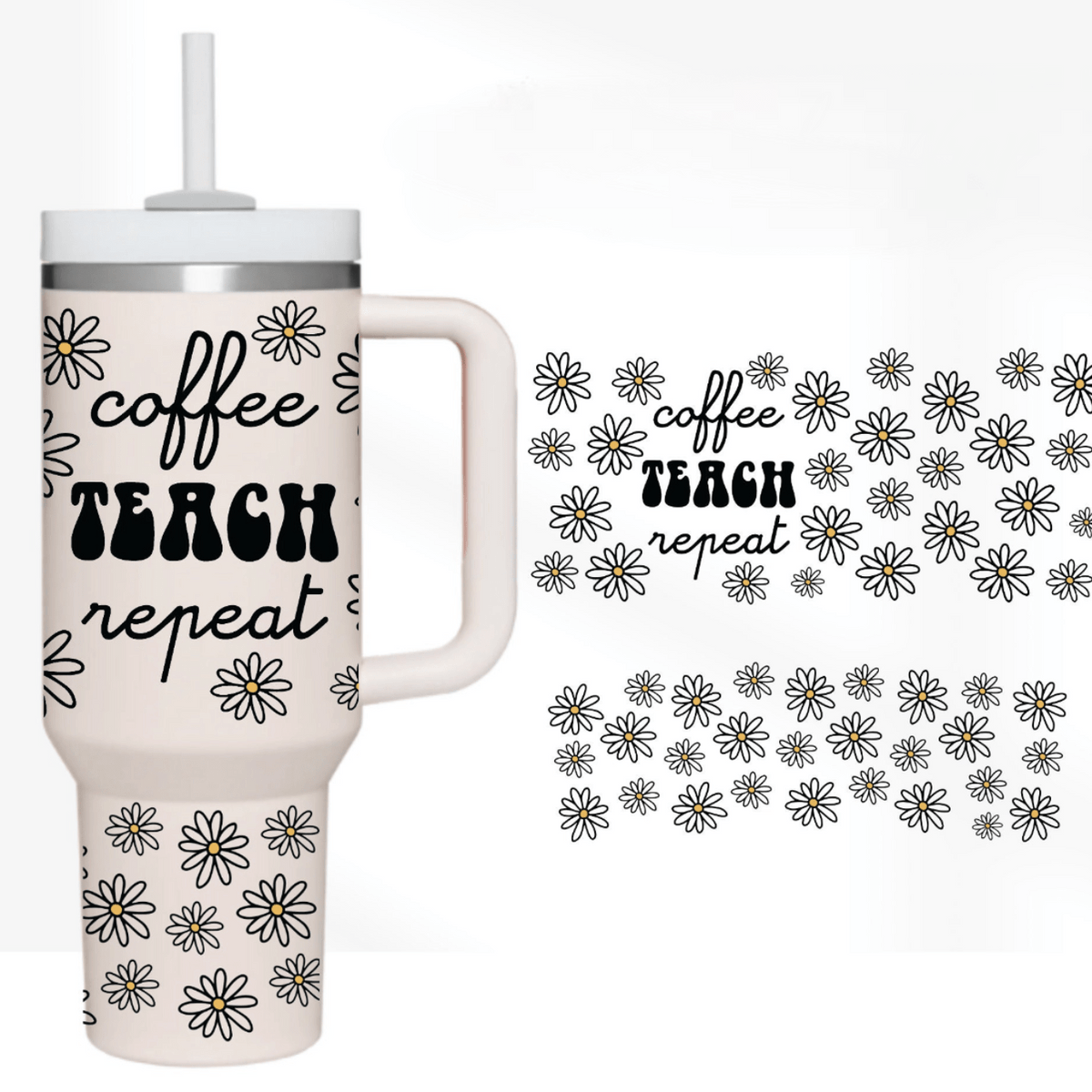Coffee Teach 40 oz Tumbler-Stay Foxy Boutique, Florissant, Missouri