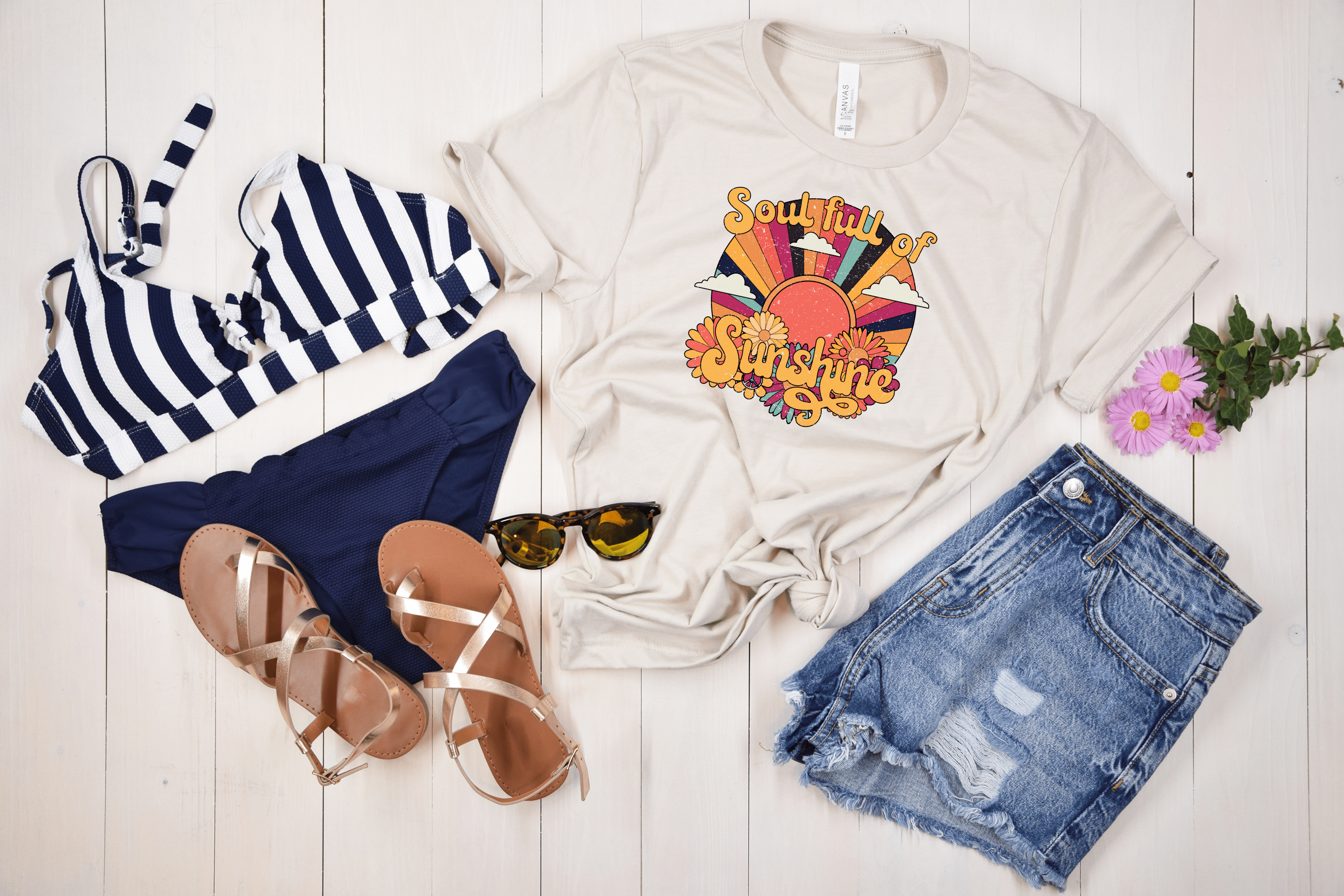 Sunshine Graphic T-Graphic T-Stay Foxy Boutique, Florissant, Missouri