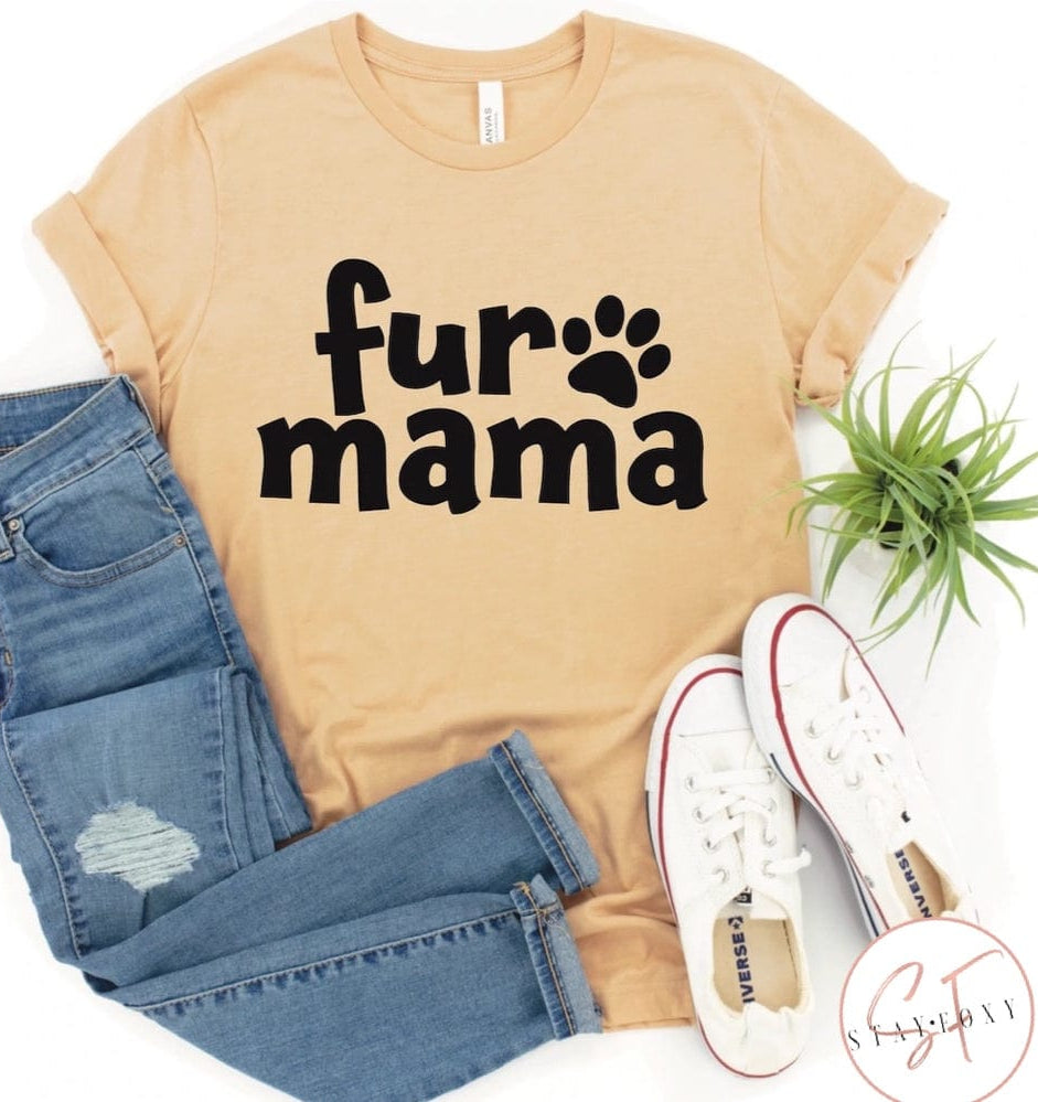 Fur Mama Graphic T #324-Graphic T-Stay Foxy Boutique, Florissant, Missouri