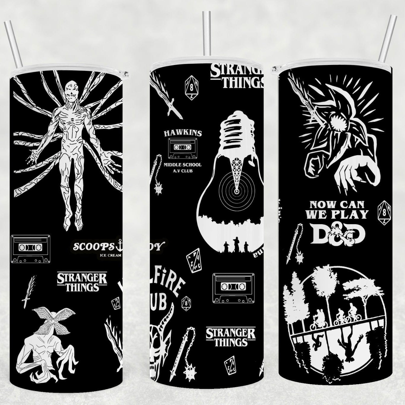 Black Static Tumbler-Drinkware-Stay Foxy Boutique, Florissant, Missouri