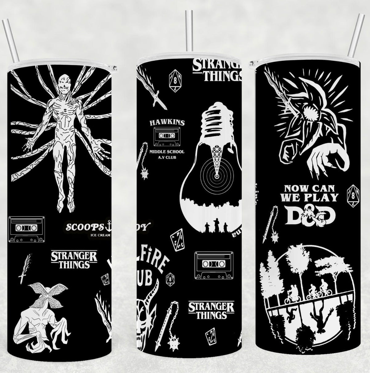 Black Static Tumbler-Drinkware-Stay Foxy Boutique, Florissant, Missouri