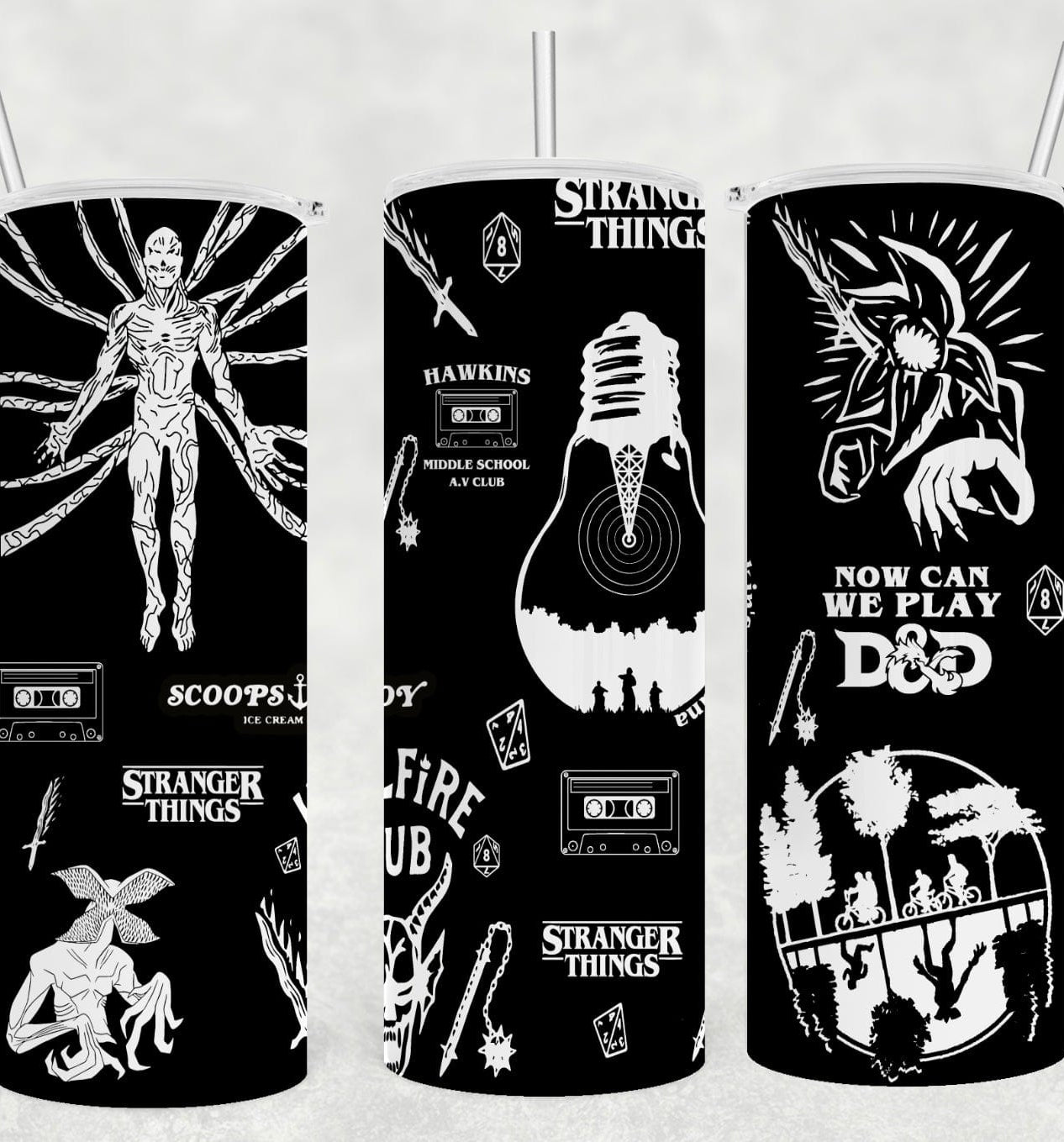 Black Static Tumbler-Drinkware-Stay Foxy Boutique, Florissant, Missouri
