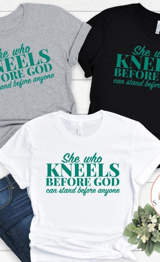 Kneels Before God Graphic T #307-Graphic T-Stay Foxy Boutique, Florissant, Missouri