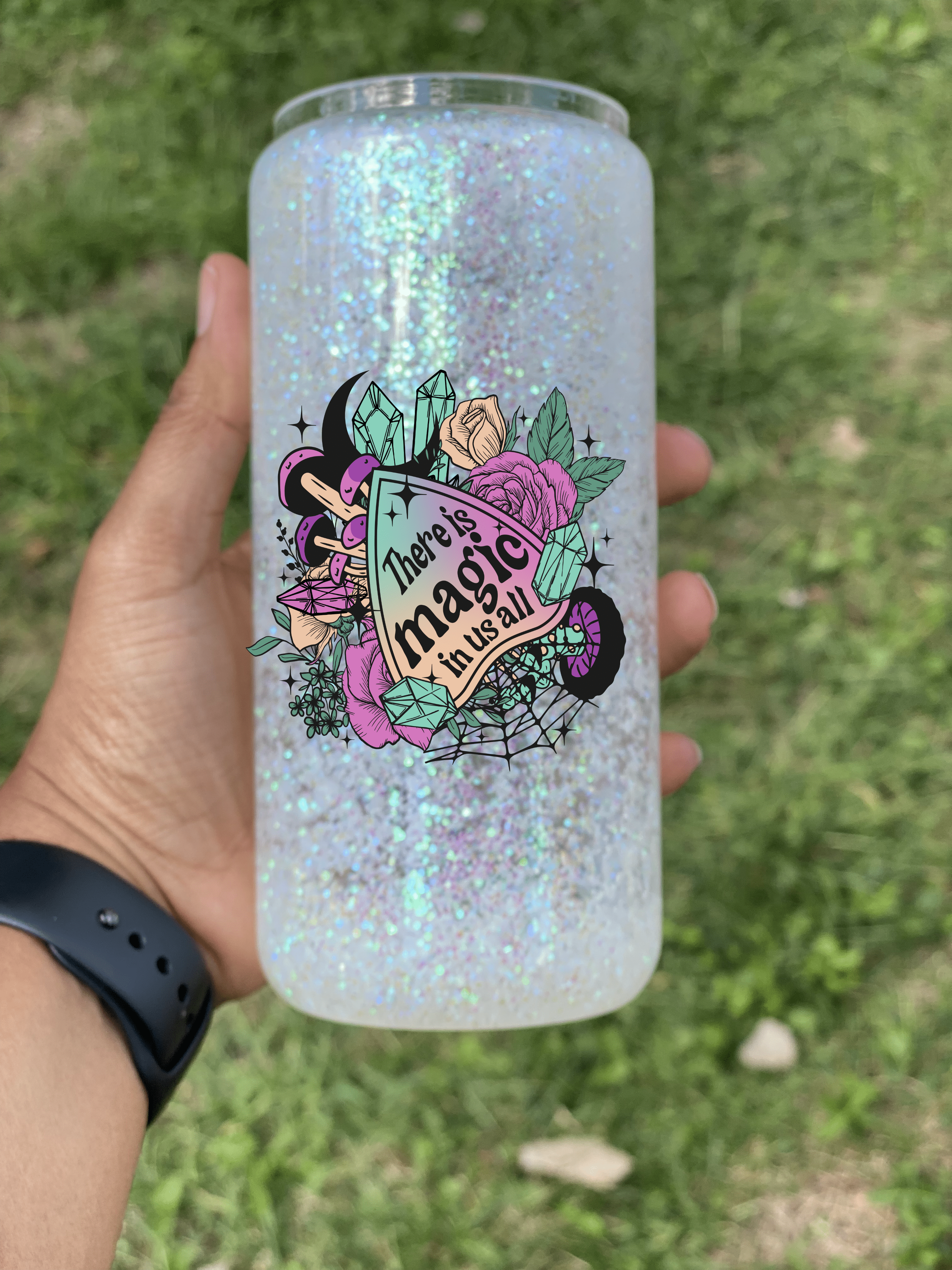 There Is Magic Snow Globe Glass Cup-Drinkware-Stay Foxy Boutique, Florissant, Missouri