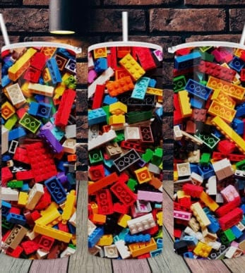 Lego Bricks Tumbler-Drinkware-Stay Foxy Boutique, Florissant, Missouri