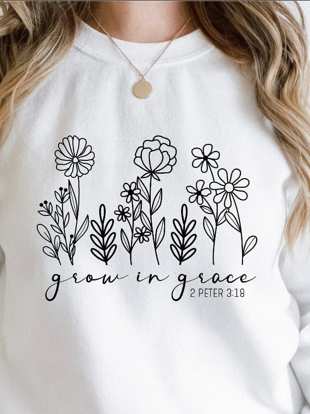 Grow In Grace Graphic T-Graphic T-Stay Foxy Boutique, Florissant, Missouri