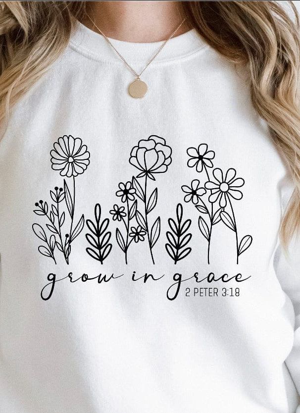 Grow In Grace Graphic T-Graphic T-Stay Foxy Boutique, Florissant, Missouri