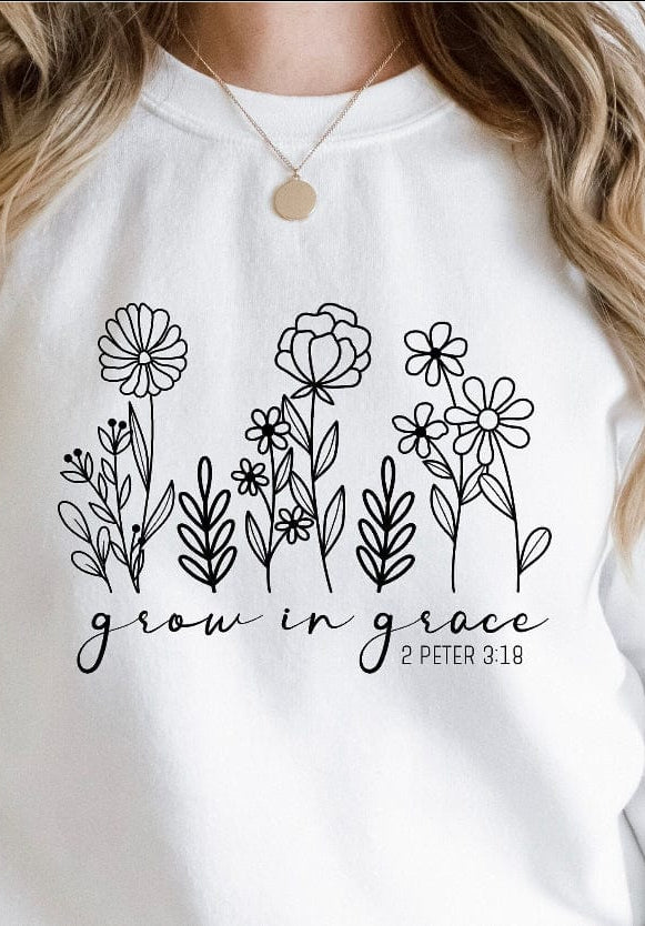 Grow In Grace Graphic T-Graphic T-Stay Foxy Boutique, Florissant, Missouri
