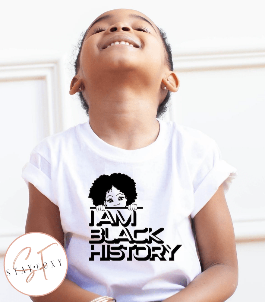 NEW I Am Black History Girl Toddler and Kid Graphic T #319-Graphic T-Stay Foxy Boutique, Florissant, Missouri