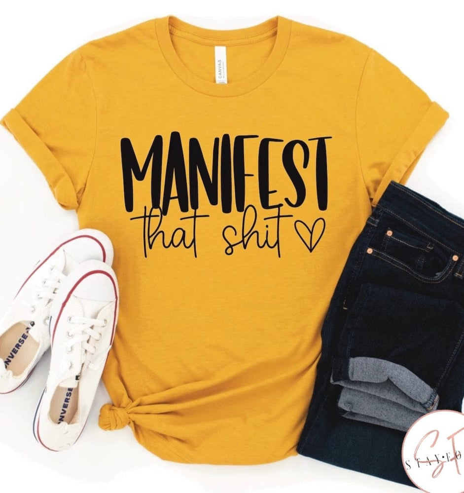Manifest Graphic T #323-Graphic T-Stay Foxy Boutique, Florissant, Missouri