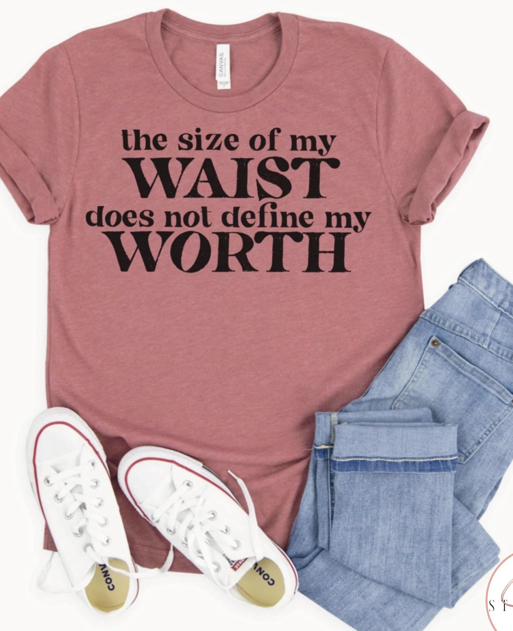 The Size Of My Waist Graphic T-Graphic T-Stay Foxy Boutique, Florissant, Missouri