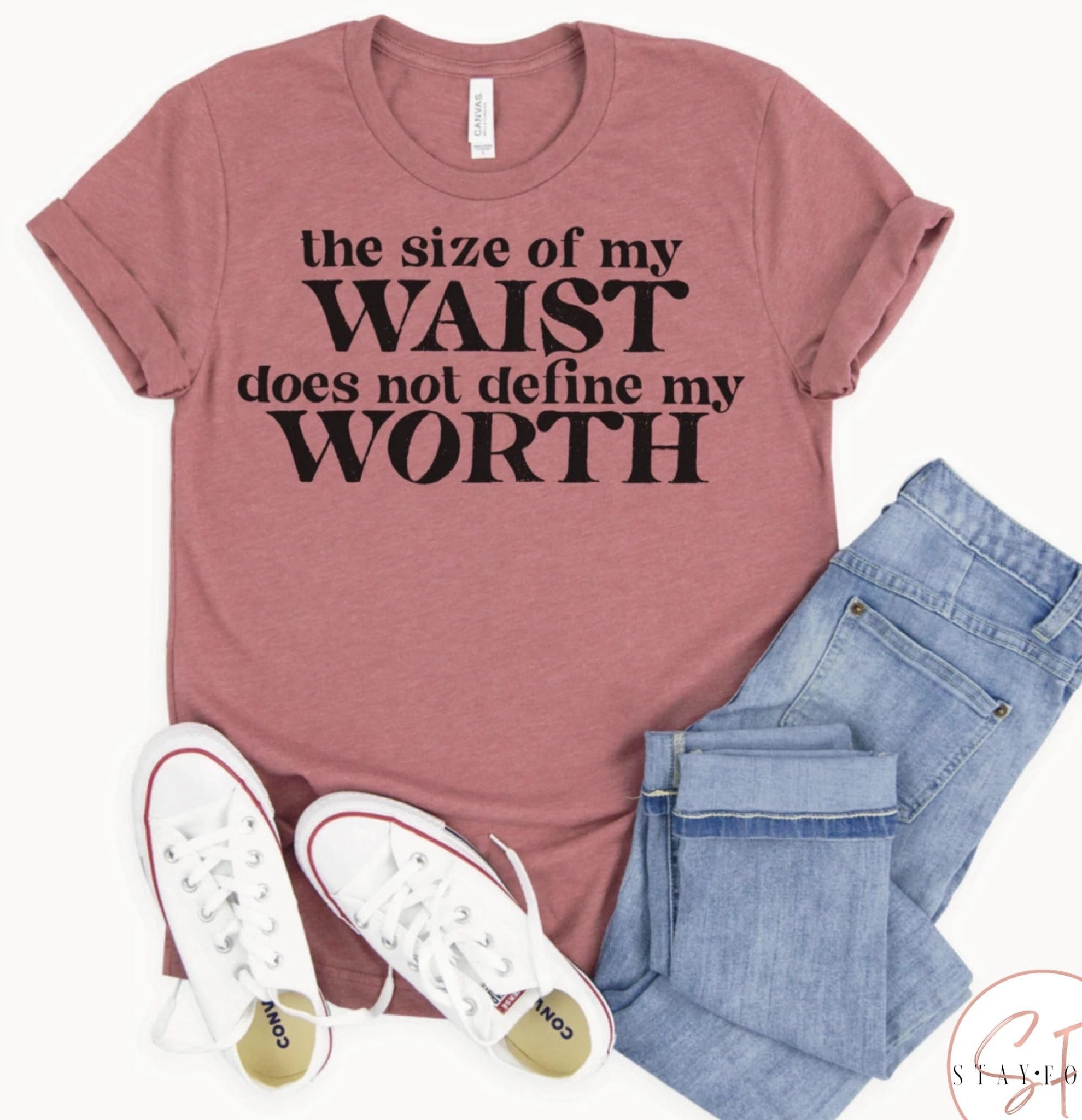 The Size Of My Waist Graphic T-Graphic T-Stay Foxy Boutique, Florissant, Missouri