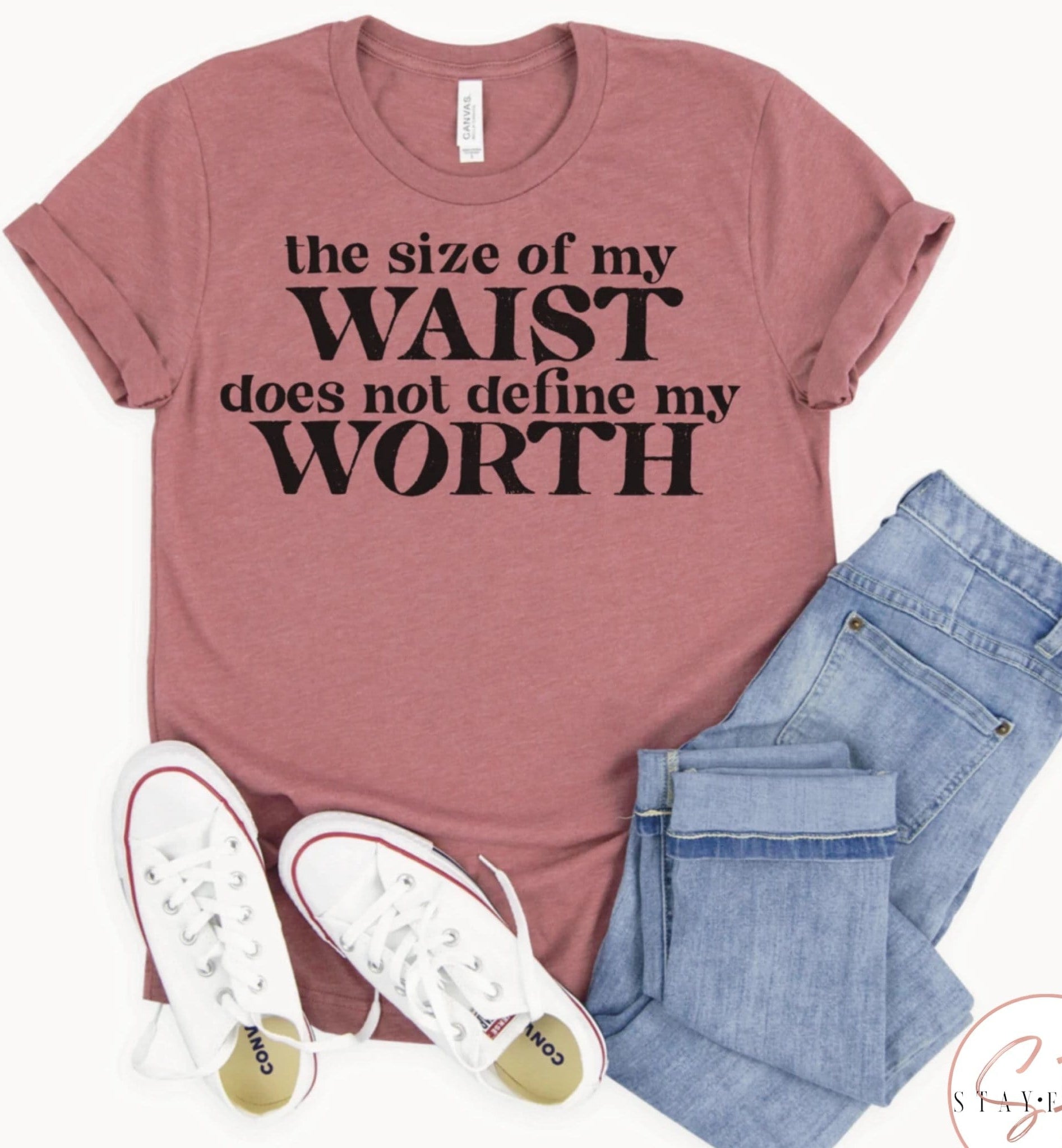 The Size Of My Waist Graphic T-Graphic T-Stay Foxy Boutique, Florissant, Missouri