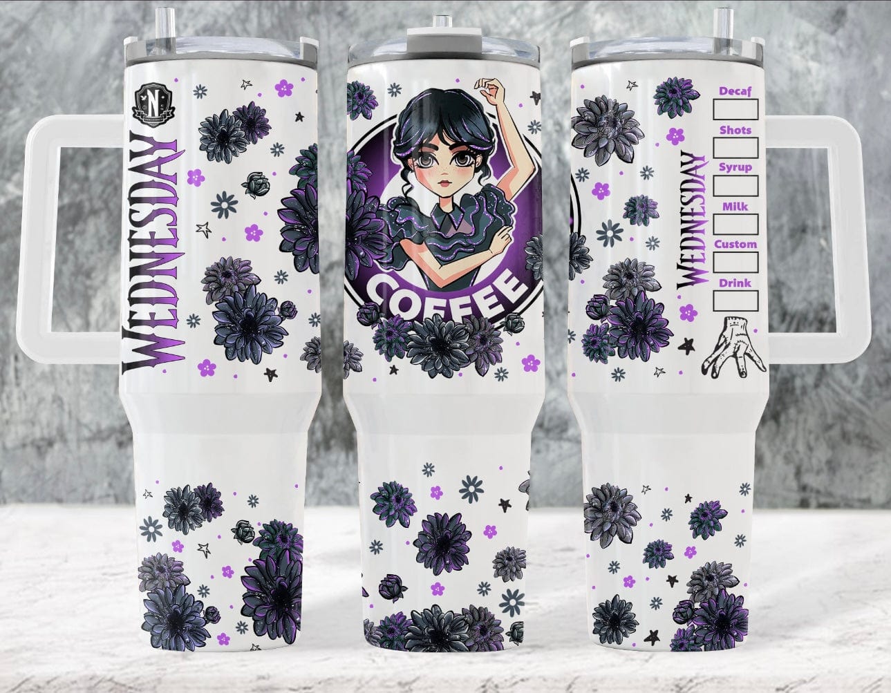 Wednesday Coffee 40 oz Tumbler-Stay Foxy Boutique, Florissant, Missouri